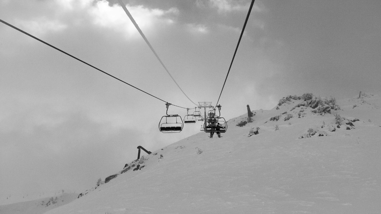 Skiing in Chamonix valley